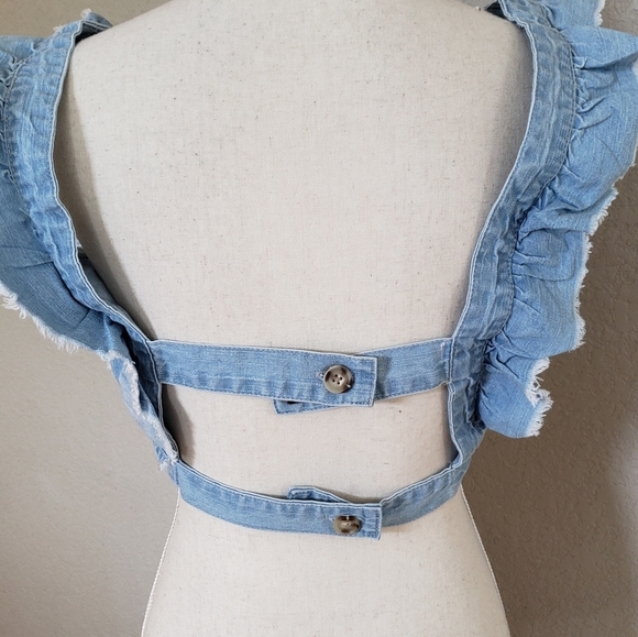 Cooperative denim crop top size Medium - Picture 6 of 8